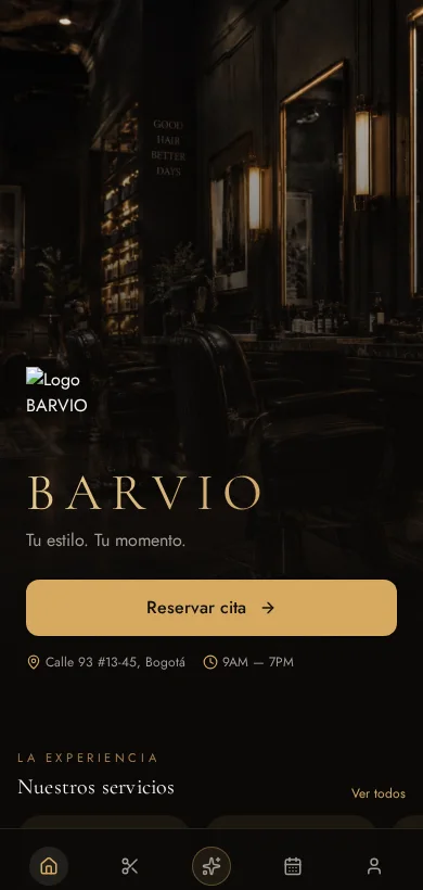 App para barberías en celular con reserva de citas