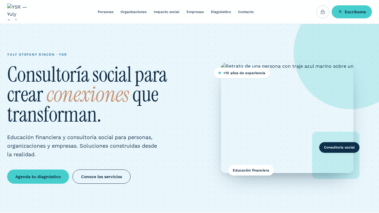 Sitio web real de YSR Consultoría Social