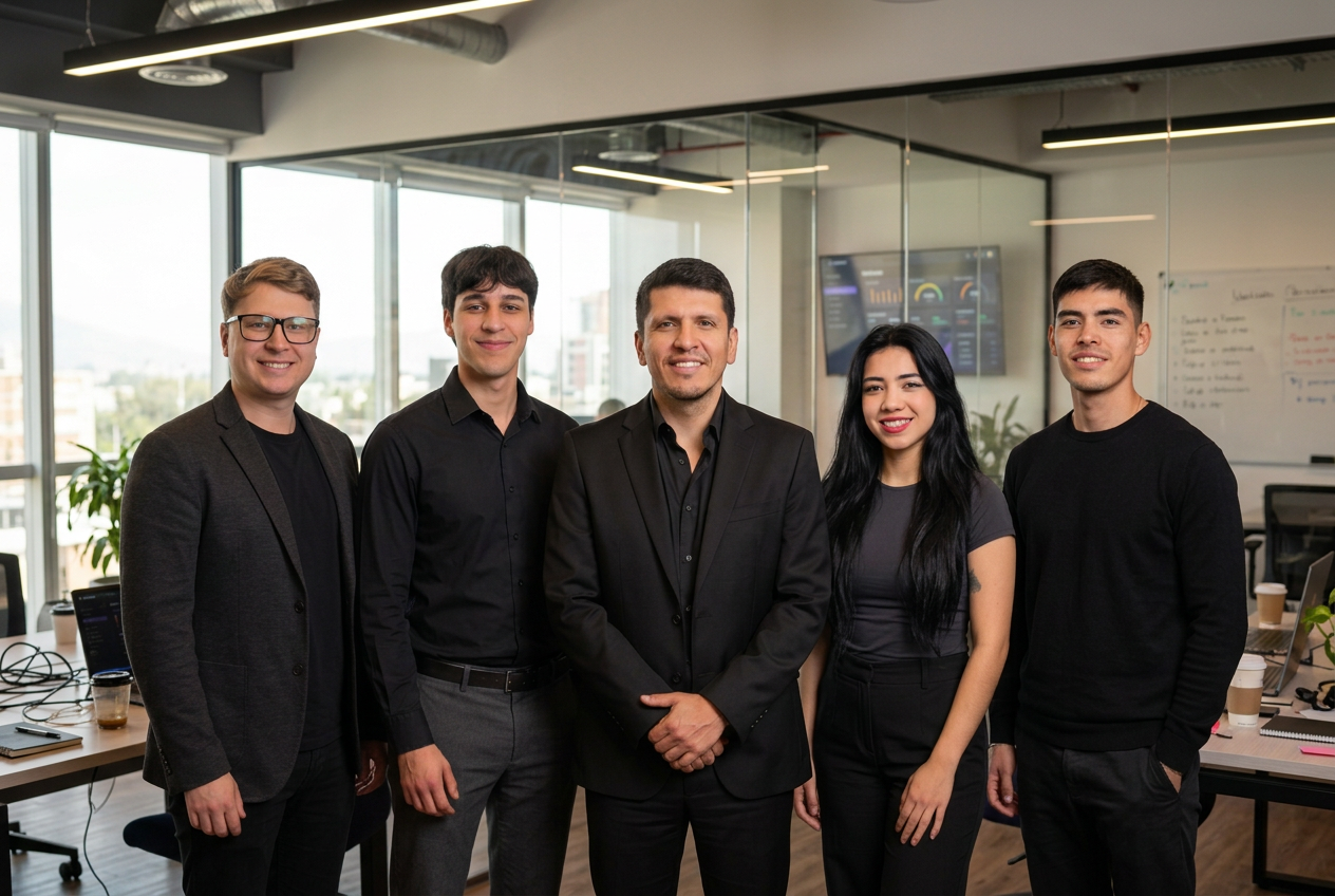 Equipo de Crear Solutions en la oficina